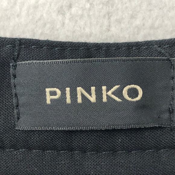 Pinko Skirt Black Asterismo 1 Similpelle Light Women's Midi Side Zip US Size 1 - Picture 3 of 16